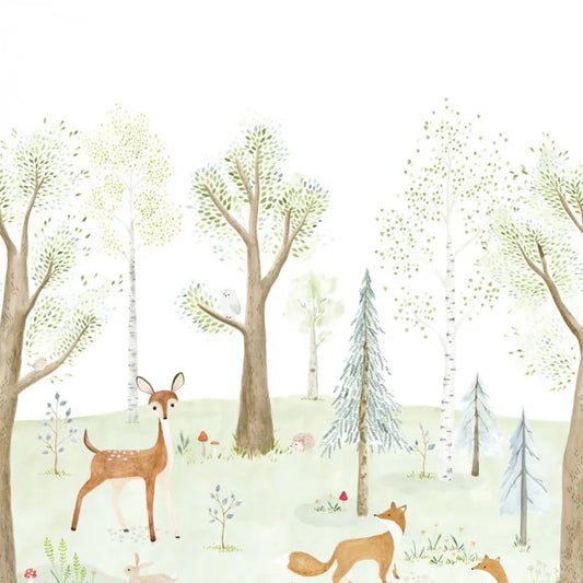 THE ENCHANTED FOREST WITH DOE Wallpanel