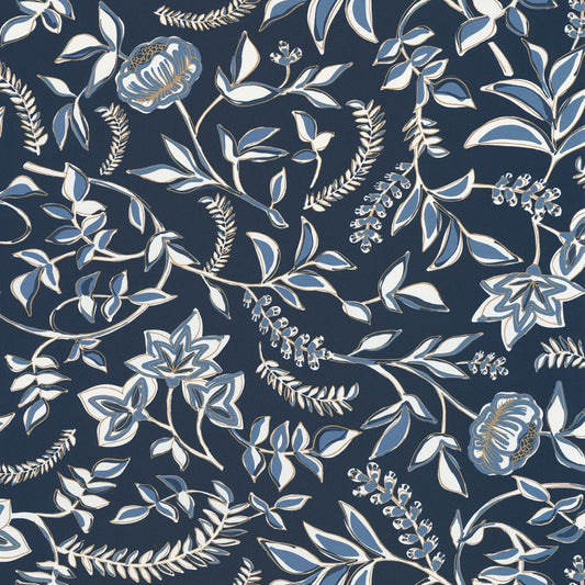 HONOUR Bleu Indigo Wallpaper - Sale